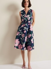 Phase Eight Multi Salina Floral Jacquard Dress - Image 3 of 7