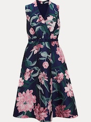 Phase Eight Multi Salina Floral Jacquard Dress - Image 7 of 7