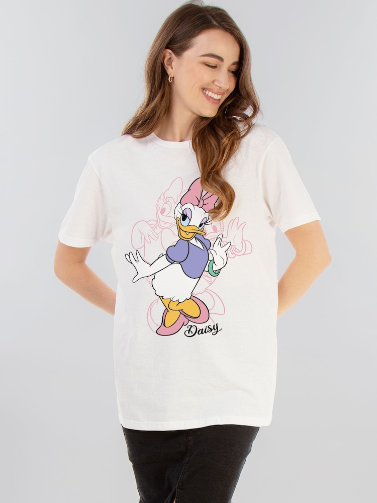 Brands In White Disney Minnie Mouse Daisy Duck T-Shirt - Image 1 of 5 Brands In White Disney Minnie Mouse Daisy Duck T-Shirt - Image 1 of 5
