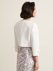 Phase Eight Cream Zoelle Bow Jacket - Image 2 of 6