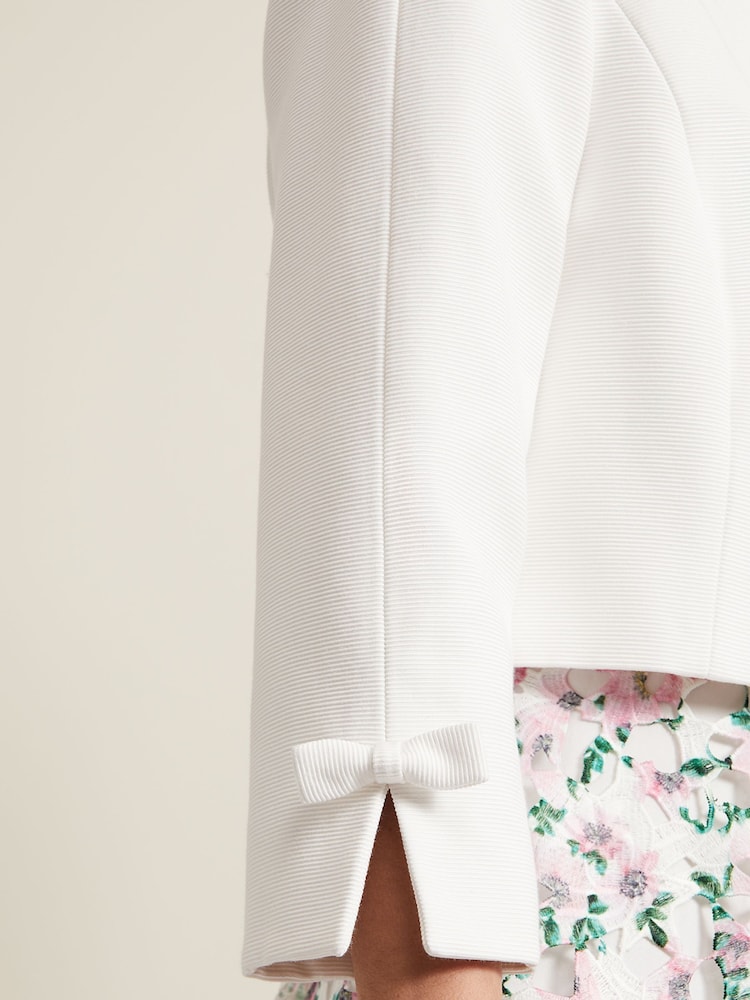 Phase Eight Cream Zoelle Bow Jacket - Image 5 of 6