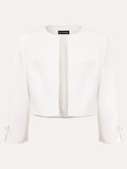 Phase Eight Cream Zoelle Bow Jacket - Image 6 of 6
