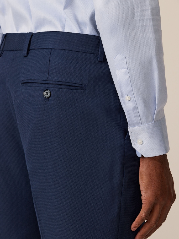 bleu vif - Slim Fit (Slim Fit) - Pantalon de costume texturé - Image 5 of 9