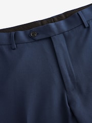 Bright Blue Slim Fit Textured Suit Trousers - Image 7 of 9