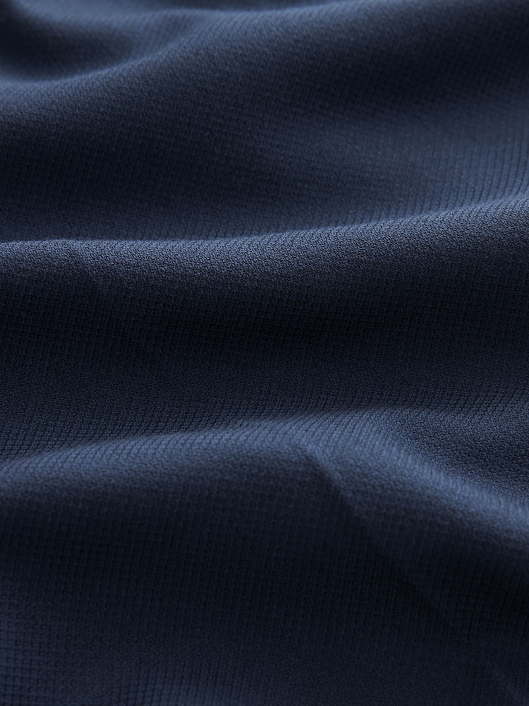 Bright Blue Slim Fit Textured Suit Trousers - Image 9 of 9