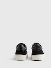 River Island Black Faux Leather Smart Trainers - Image 4 of 6