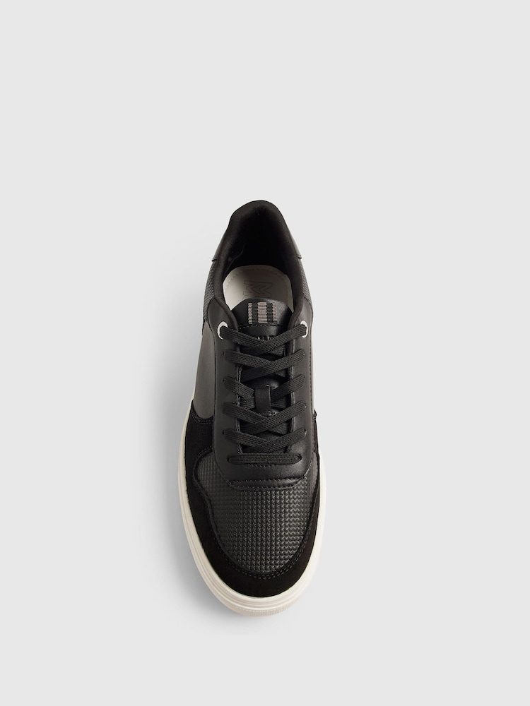 River Island Black Faux Leather Smart Trainers - Image 6 of 6