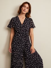 Phase Eight Natural Alexandra Spot Pleat Jumpsuit - Image 3 of 6