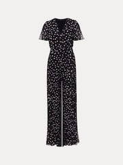 Phase Eight Natural Alexandra Spot Pleat Jumpsuit - Image 6 of 6