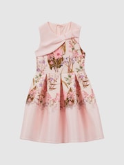 Reiss Multi Emily Senior Scuba Floral Printed Dress - Image 10 of 10