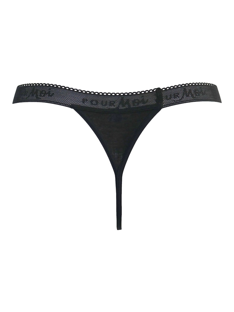 Pour Moi Black G-String Modal and Mesh Knickers 2 Pack - Image 5 of 5