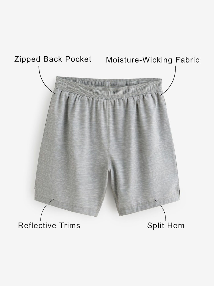 Grey 7 Inch Active Gym Sports Shorts - Image 11 of 11