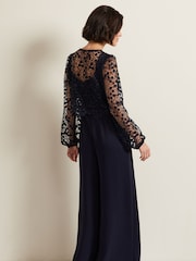 Phase Eight Blue Mariposa Lace Jumpsuit - Image 2 of 6