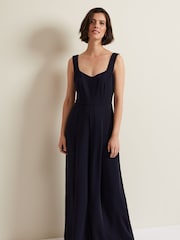 Phase Eight Blue Mariposa Lace Jumpsuit - Image 3 of 6