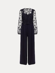 Phase Eight Blue Mariposa Lace Jumpsuit - Image 6 of 6