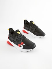 Black/Red Standard Fit (F) Pokemon Elastic Lace Trainers - Image 4 of 9