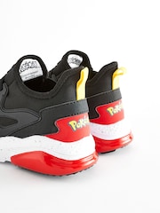 Black/Red Standard Fit (F) Pokemon Elastic Lace Trainers - Image 8 of 9
