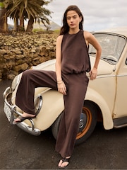 Ro&Zo Brown Drawstring Trousers - Image 1 of 2