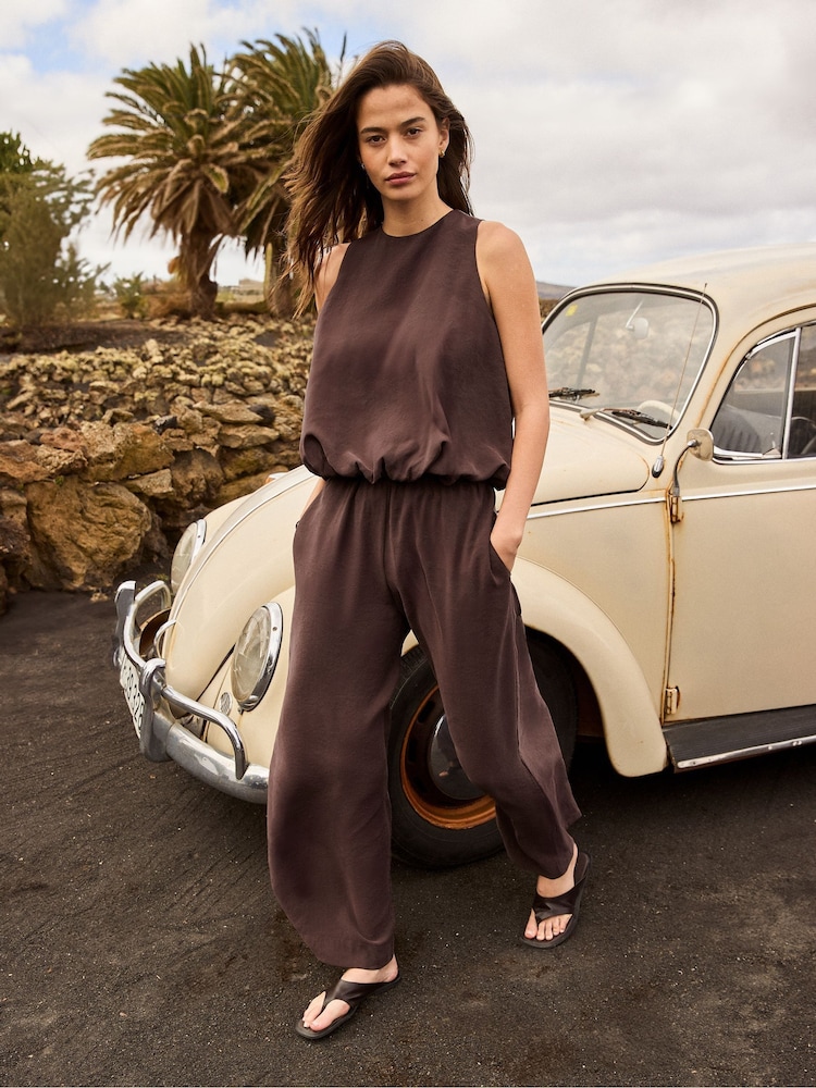 Ro&Zo Brown Drawstring Trousers - Image 2 of 2