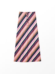 Ro&Zo Pink Stripe Bias Skirt - Image 3 of 3