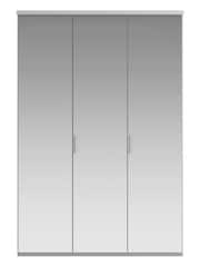 Wiemann Peyton Grey Mirror Semi Fitted Triple Wardrobe - Image 2 of 9