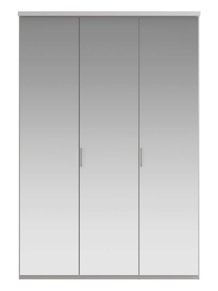 Wiemann Peyton Grey Mirror Semi Fitted Triple Wardrobe - Image 2 of 9