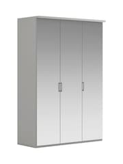 Wiemann Peyton Grey Mirror Semi Fitted Triple Wardrobe - Image 5 of 9