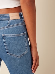 Mid Blue Cosy Brushed Skinny Jeans - Image 5 of 10