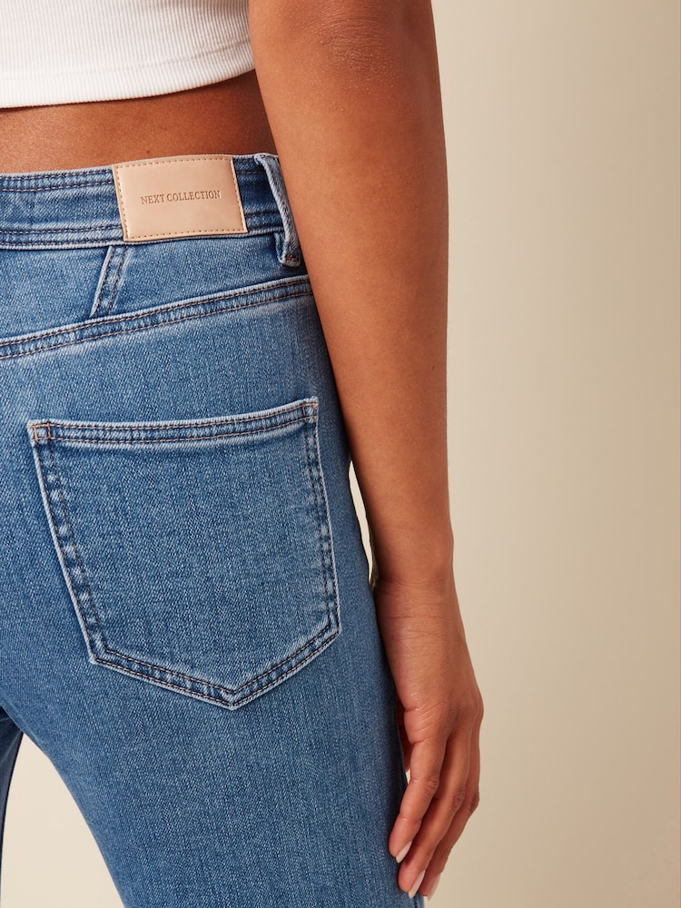 Bleu moyen - Jean skinny brossé confortable - Image 5 of 10