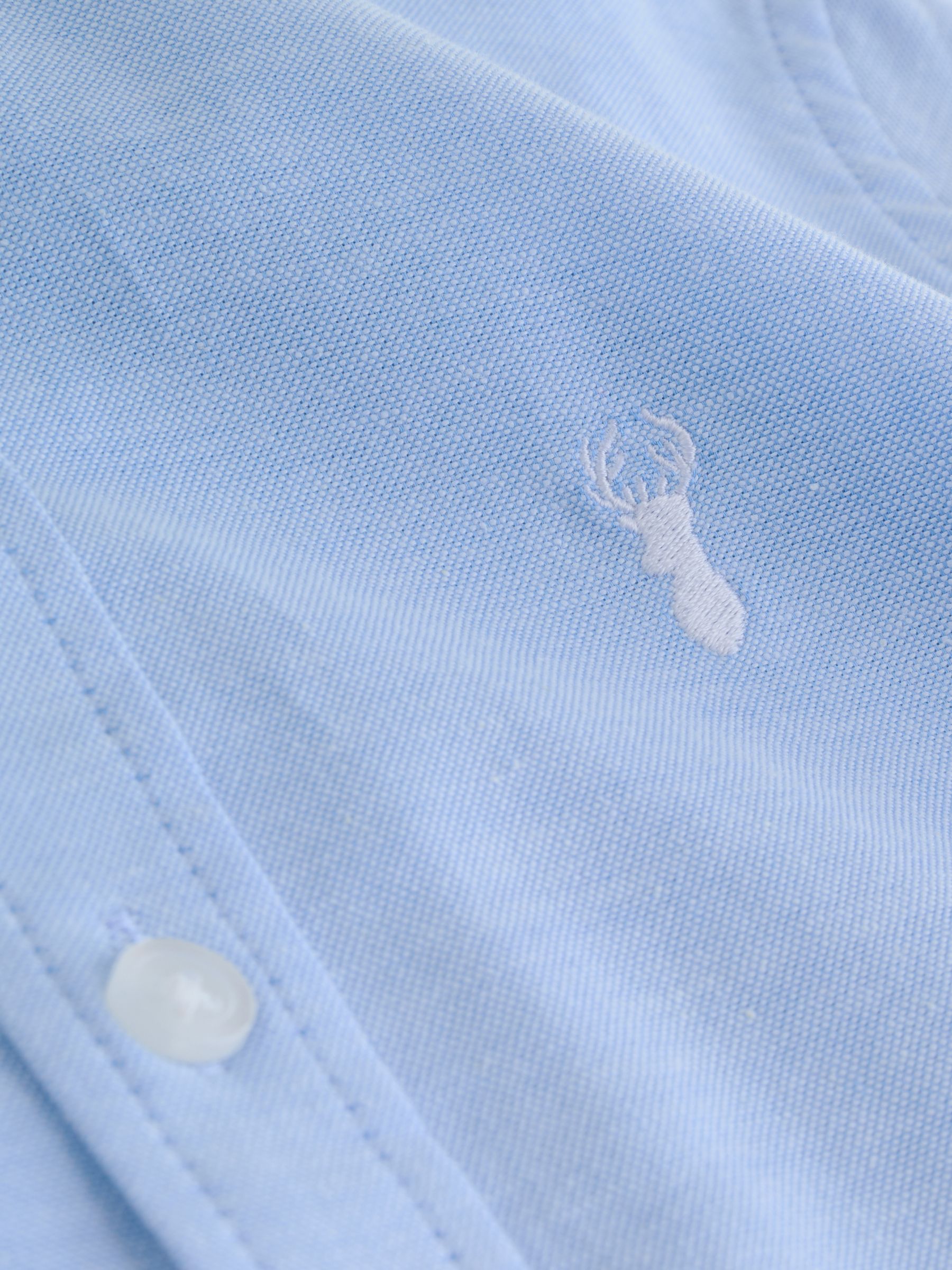 NIGEL CUTOUT OXFORD SHIRT - BLUE