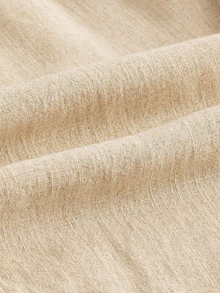 Natural Linen Blend Taper Trousers - Image 6 of 6