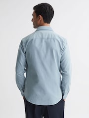 Reiss Soft Blue Cialini Corduroy Twin Pocket Overshirt - Image 4 of 4