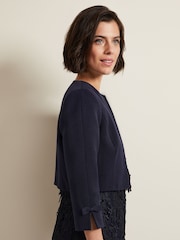 Phase Eight Blue Zoelle Bow Jacket - Image 3 of 6
