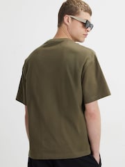 River Island Khaki Green Oversized Floral T-Shirt - Image 2 of 4