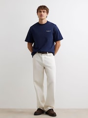River Island Blue Regular Fit Prolific Flags T-Shirt - Image 3 of 4