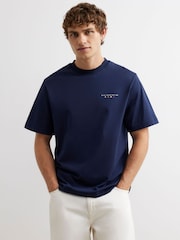River Island Blue Regular Fit Prolific Flags T-Shirt - Image 4 of 4