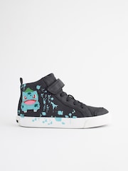 Black Standard Fit (F) Pokemon Elastic Lace High Top Trainers - Image 3 of 6