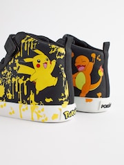 Black Standard Fit (F) Pokemon Elastic Lace High Top Trainers - Image 5 of 6