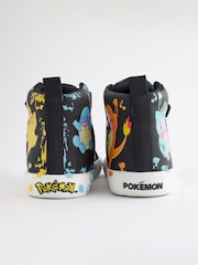 Black Standard Fit (F) Pokemon Elastic Lace High Top Trainers - Image 6 of 6