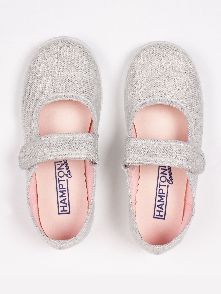Trotters London Silver Martha Canvas Shoes - Image 3 of 6