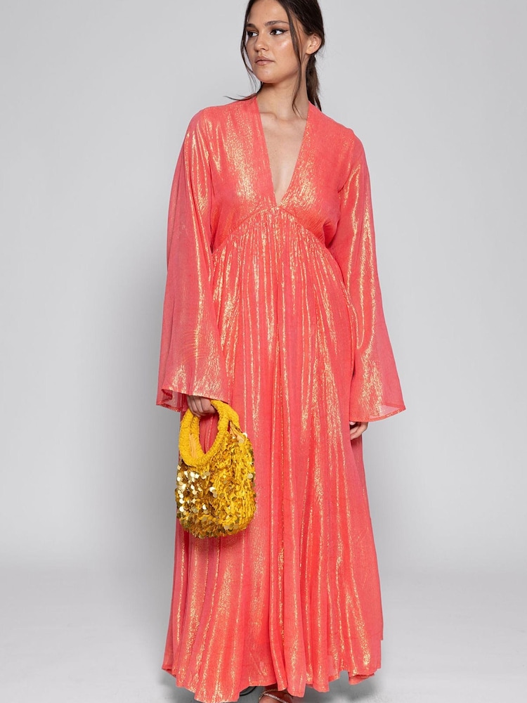 Sundress Gathered Waist Flared Maxi Dress - Image 1 of 4