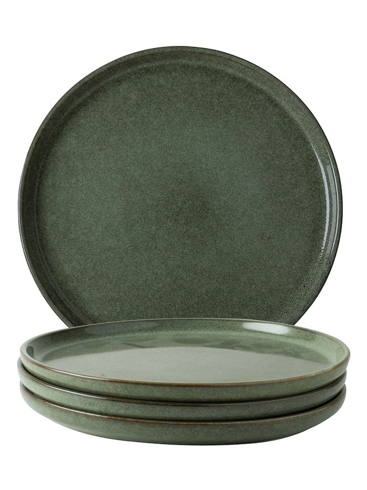 Dutch Rose Set of 4 Green Serenity Plates 18cm - Image 2 of 4