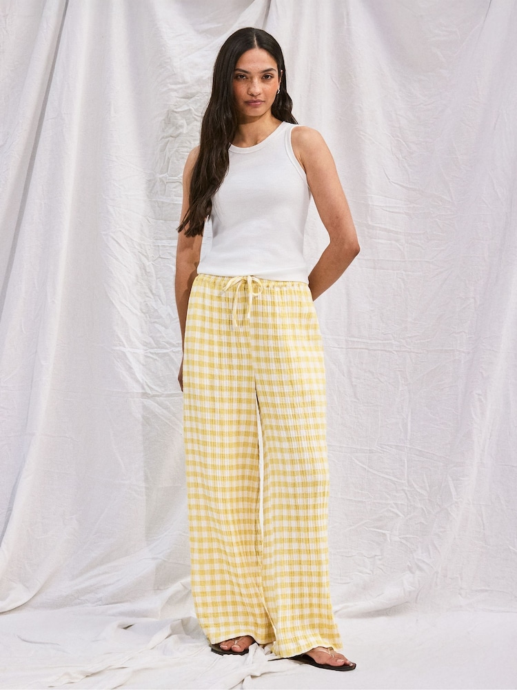 Pantalones de gasa a cuadros de Ro&Zo - Imagen 1 de 6