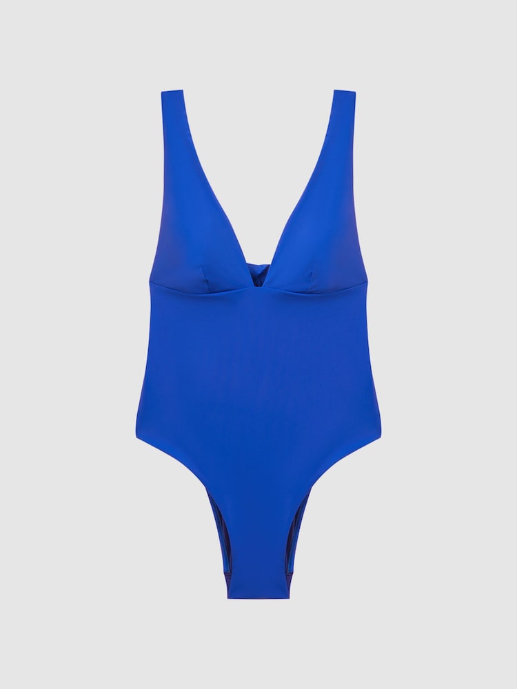 Reiss Blue Luna Italian Fabric Swimsuit - Image 2 of 5 Reiss Blue Luna Italian Fabric Swimsuit - Image 2 of 5