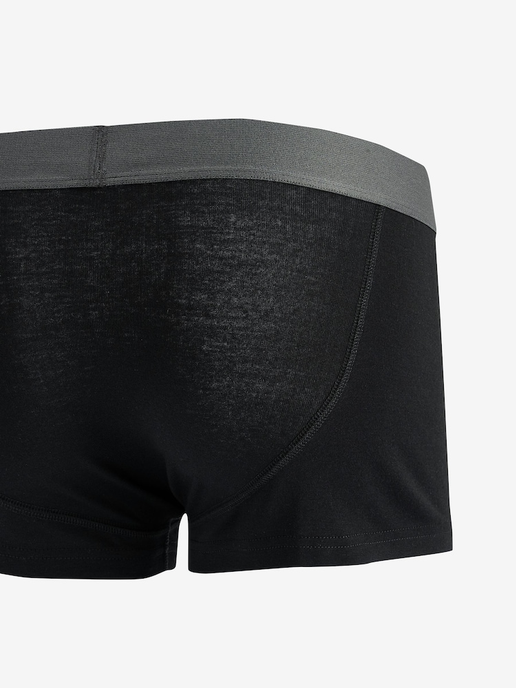 Noir - Standard - Hipster 100% Coton Boxer 4 Paquet - Image 3 of 4
