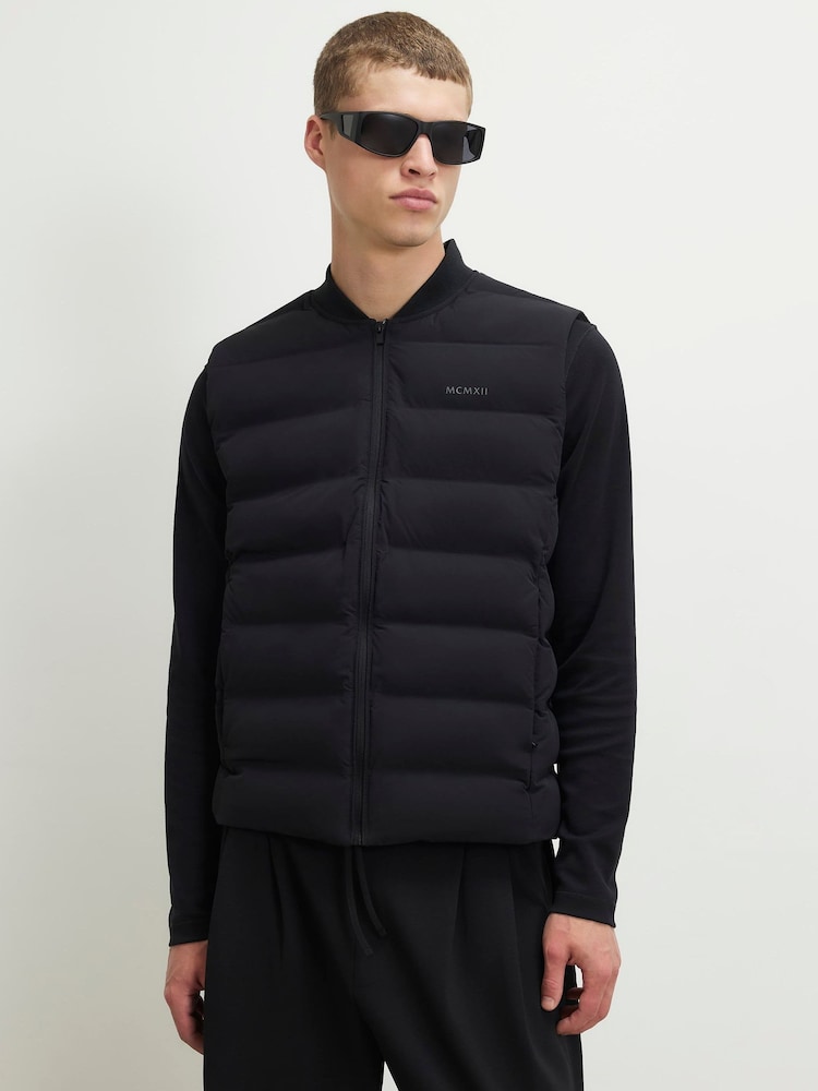 River Island Black Muscle Fit Gilet - Image 1 of 4 River Island Black Muscle Fit Gilet - Image 1 of 4