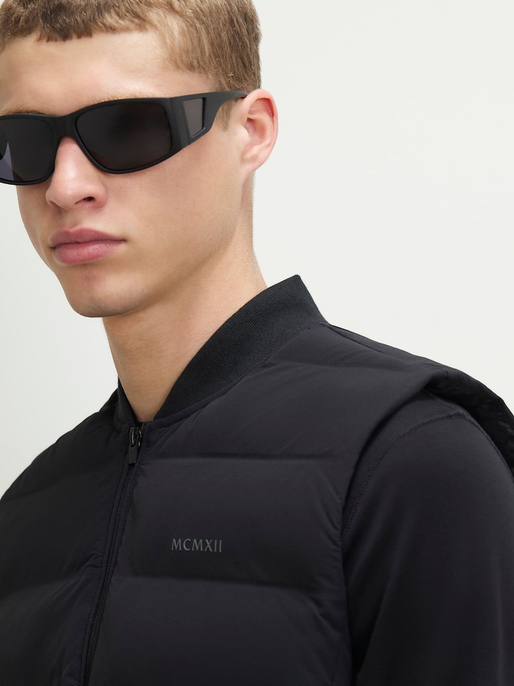 River Island Black Muscle Fit Gilet - Image 4 of 4 River Island Black Muscle Fit Gilet - Image 4 of 4