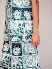 Ro&Zo Blue Zebra Print Peplum Cami - Image 4 of 4