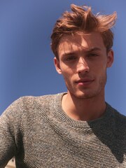 Neutral Regular Twist Crew Jumper - Image 3 of 14