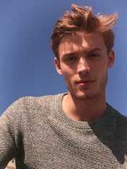 Neutral Regular Twist Crew Jumper - Image 4 of 14